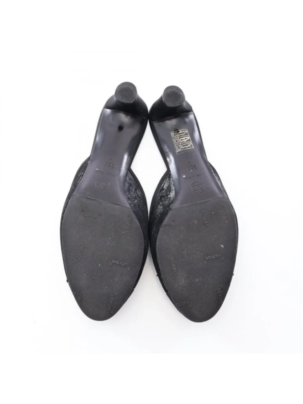 Chanel Mules CC Logo Ribbon Suede